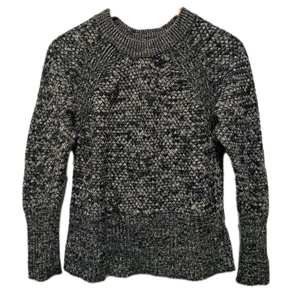 Universal Thread Pullover Sweater Womens M Navy Blue Marled Textured Knit Raglan
